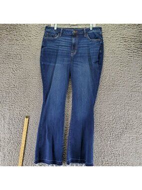 Sonoma Jeans Womens 16 Blue Flare Stretch Denim